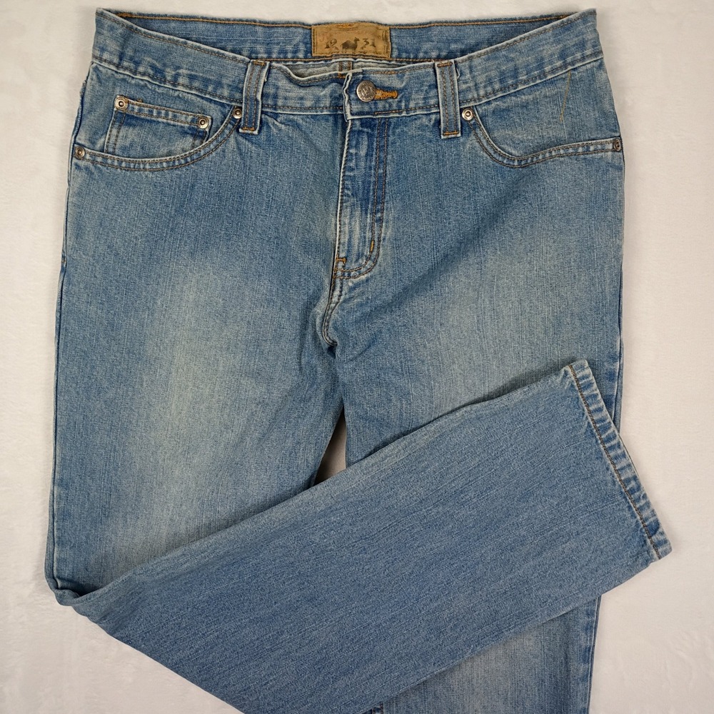 Red Camel 1931 Mens Straight Leg Light Wash Denim Jeans 32x30